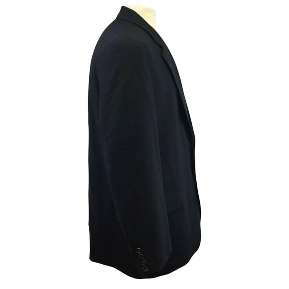 Dillards Ralph Lauren Suit Jacket Blazer Sports Coat Mens 44R Wool Black - Picture 4 of 12